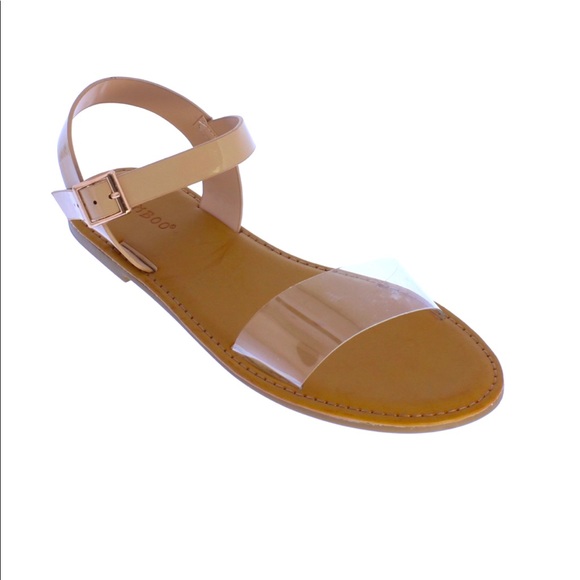 NWT * Bamboo Waterfront Sandal with clear straps - Picture 1 of 3